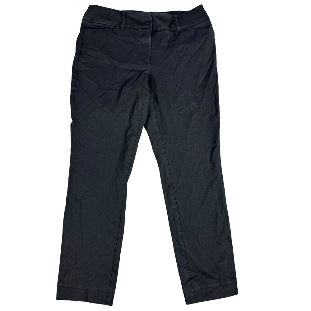 LOFT Pants Women's 6 Black Curvy Skinny Ankle Business Classy Solid Cotton Rayon